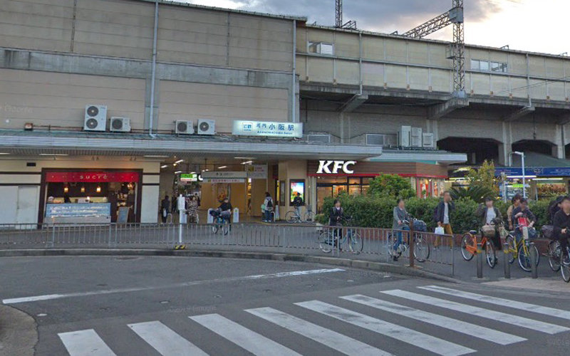 河内小阪駅　北口を出ます。